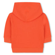 Back of the Timberland orange logo hoodie.