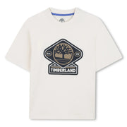 Timberland boy's ivory logo t-shirt - t60530.