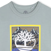 Closer view of the Timberland long sleeve t-shirt.