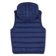 Back of the Timberland blue padded gilet.