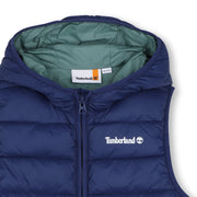 Closer view of the Timberland padded gilet.