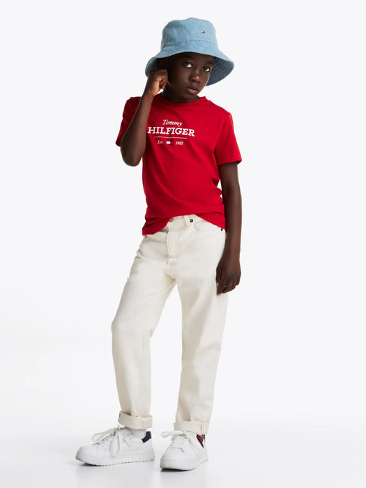 Boy wearing the Tommy Hilfiger 1985 t-shirt.