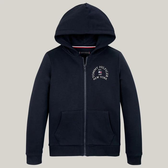 Tommy Hilfiger navy arch logo hoodie - kb09386.