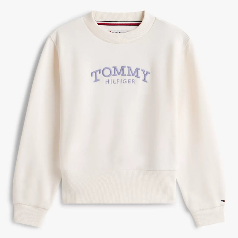 Tommy Hilfiger girl's arched logo sweatshirt - kg08989.