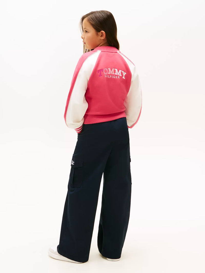 Tommy Hilfiger bomber jacket with embroidered logo on the back.