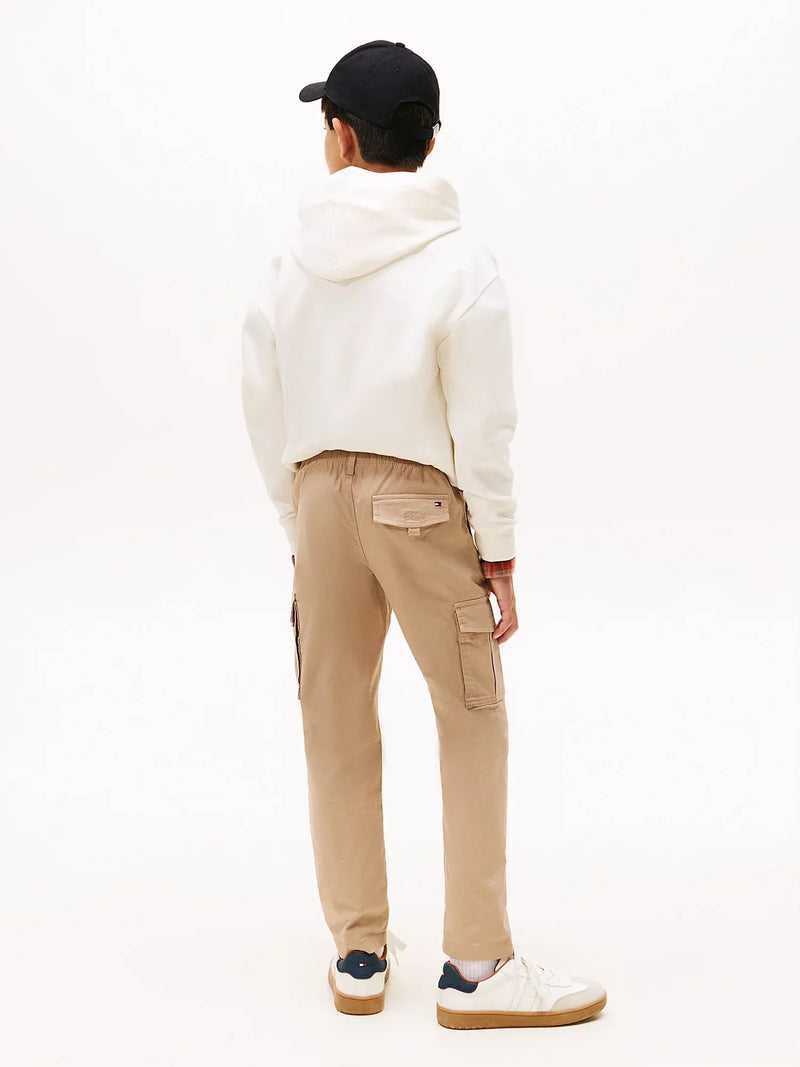 Back of the Tommy Hilfiger tan cargo pants.