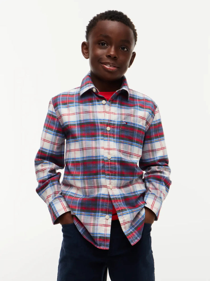 Closer look at the Tommy Hilfiger check shirt.
