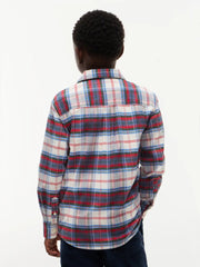Back of the Tommy Hilfiger check shirt.