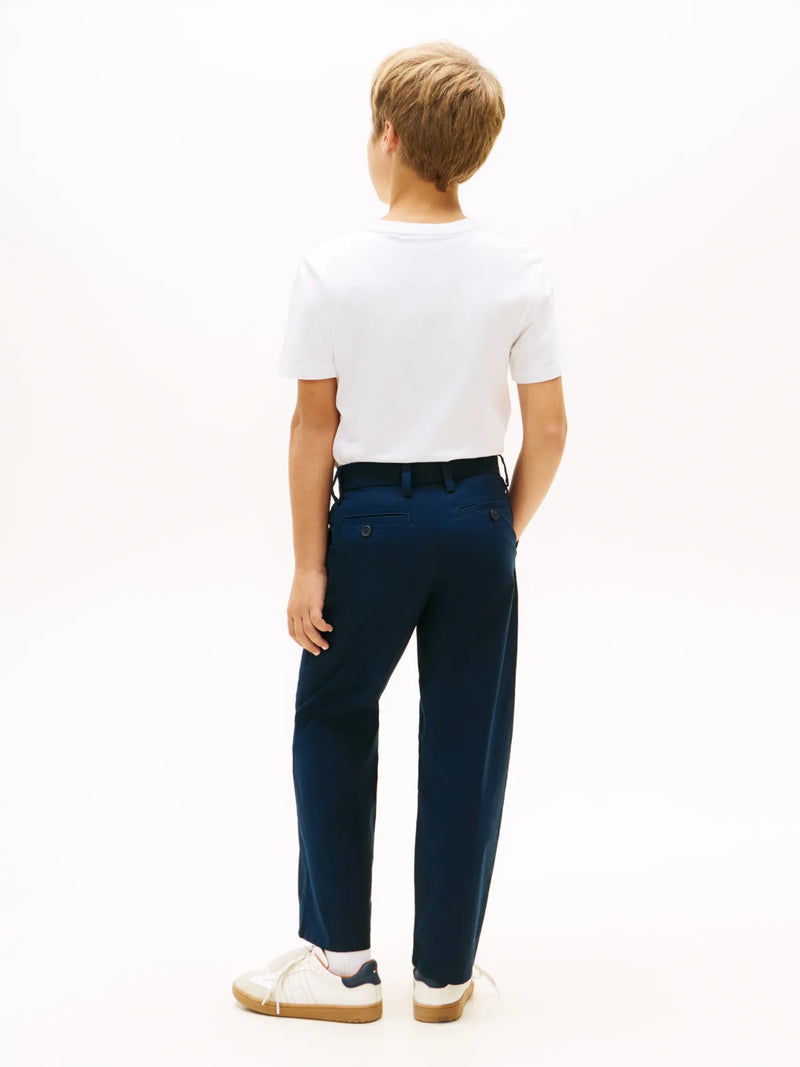 Back of the Tommy Hilfiger navy chinos.