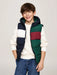 Closer look at the Tommy Hilfiger colourblock gilet.