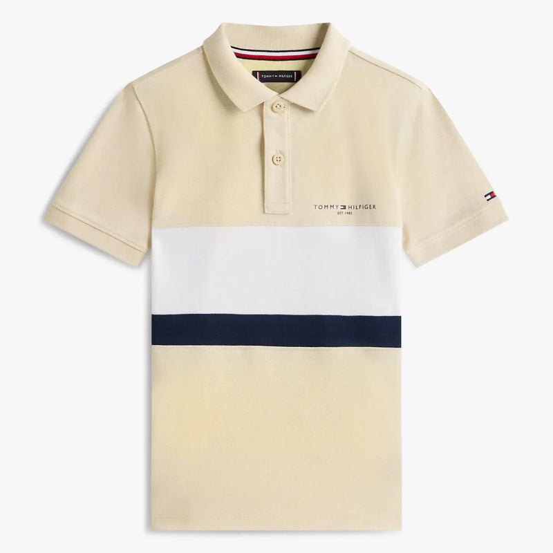 Tommy Hilfiger boy's colourblock polo shirt - kb10383.