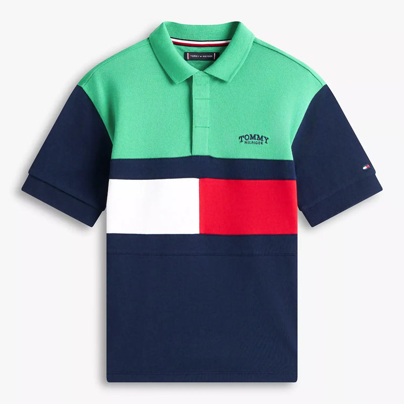 Tommy Hilfiger boy's colourblock polo shirt - kb10413.