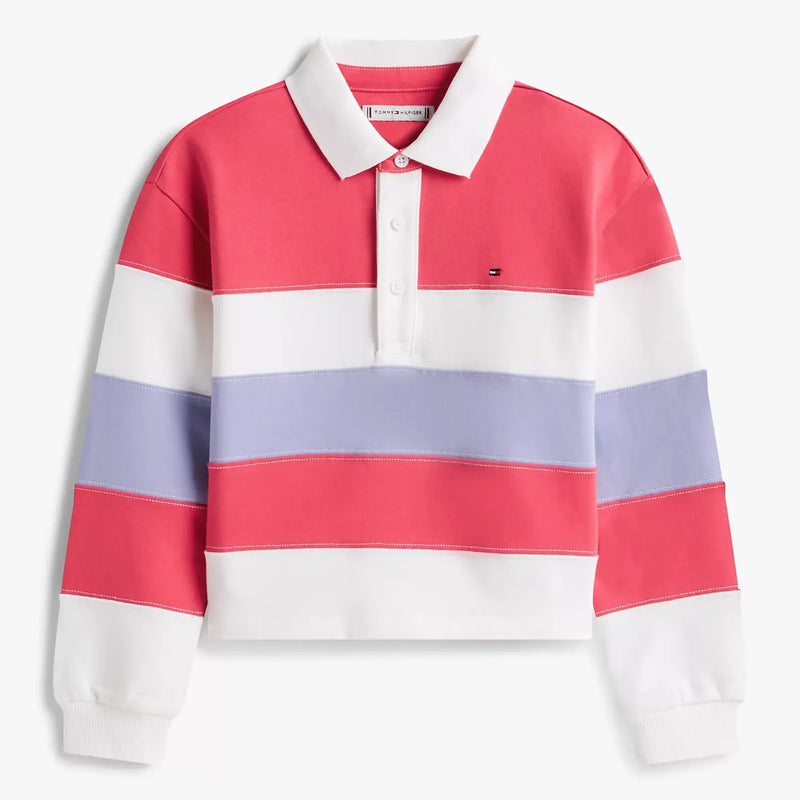 Tommy Hilfiger girl's colourblock polo shirt - kg09340.