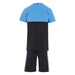 Reverse side of the Tommy Hilfiger blue colourblock shorts set.