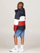 Back of the Tommy Hilfiger red colourblock windbreaker.