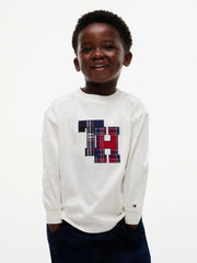 Closer view of the Tommy Hilfiger crest t-shirt.