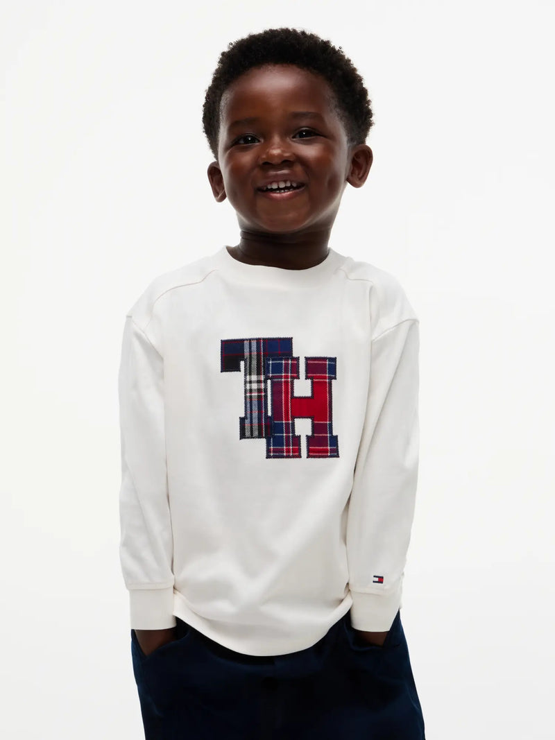 Closer view of the Tommy Hilfiger crest t-shirt.