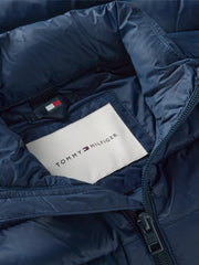 Tommy Hilfiger essential down gilet with soft sheen finish.