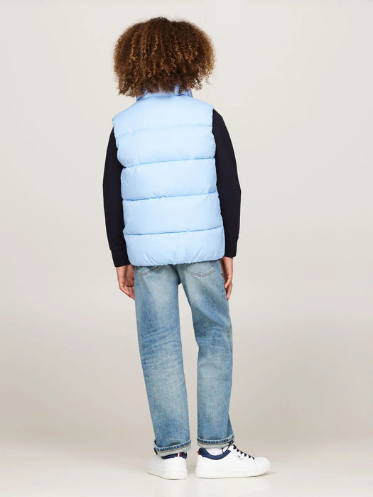 Back view of the Tommy Hilfiger boy's essential gilet.
