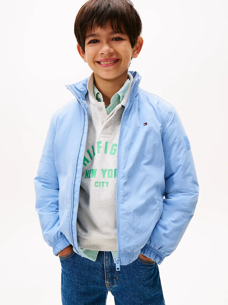 Closer view of the Tommy Hilfiger essential jacket.