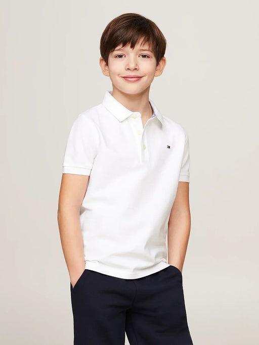 Closer look at the Tommy Hilfiger essential polo shirt.