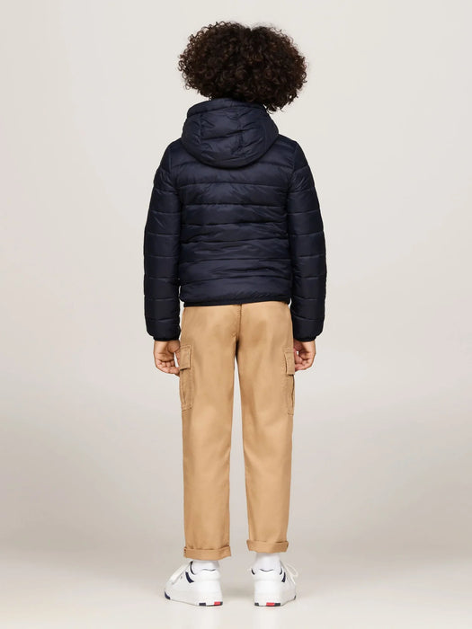 Back of the Tommy Hilfiger essential puffer jacket.