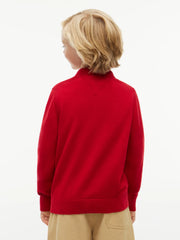 Back of the Tommy Hilfiger red essential sweater.