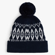 Back of the Tommy Hilfiger navy fairisle beanie.