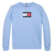 Tommy Hilfiger boy's blue flag logo sweatshirt - kb09741.