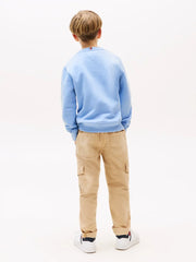 Back of the Tommy Hilfiger flag logo sweatshirt.