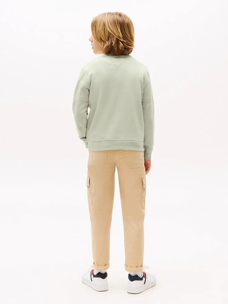 Back of the Tommy Hilfiger flag logo sweatshirt.