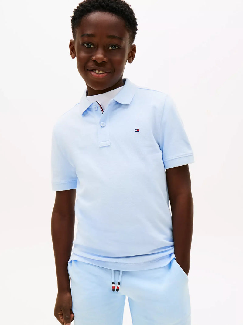 Closer look at the Tommy Hilfiger flag polo shirt.