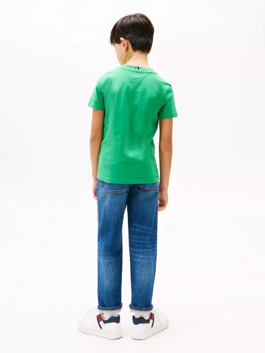 Back of the Tommy Hilfiger green flag t-shirt.