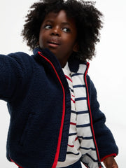 Closer look at the Tommy Hilfiger fleece jacket.