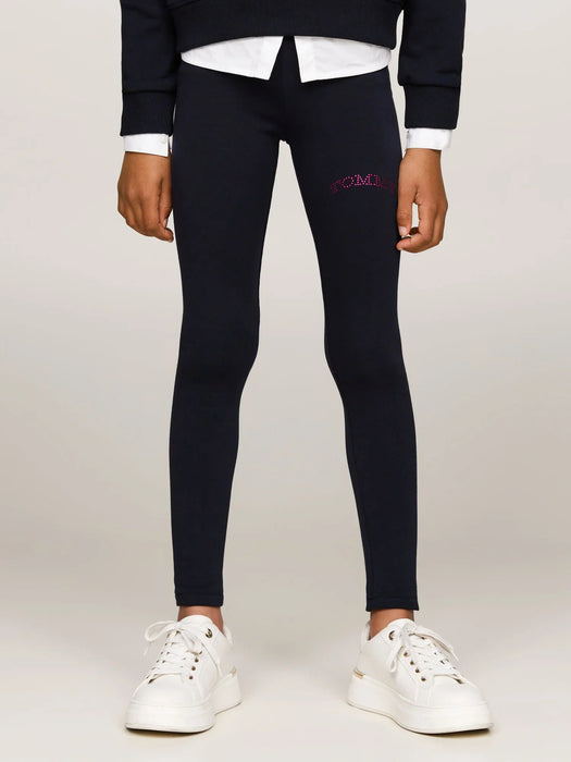 Closer look at the Tommy Hilfiger foil logo leggings.