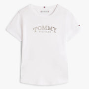 Tommy Hilfiger girl's foil logo t-shirt - kg08974.