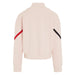 Back of the Tommy Hilfiger pink global stripe sweatshirt.