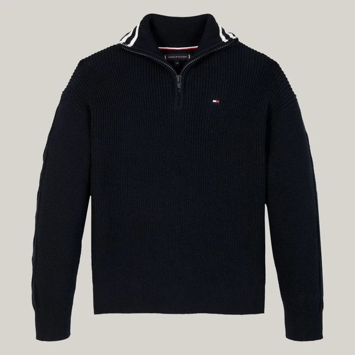 Tommy Hilfiger navy half zip sweater - kb09419.