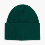 Back of the Tommy Hilfiger green heritage beanie.
