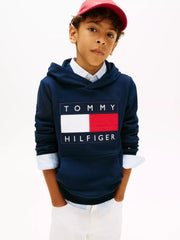 Closer look at the Tommy Hilfiger heritage flag hoodie.