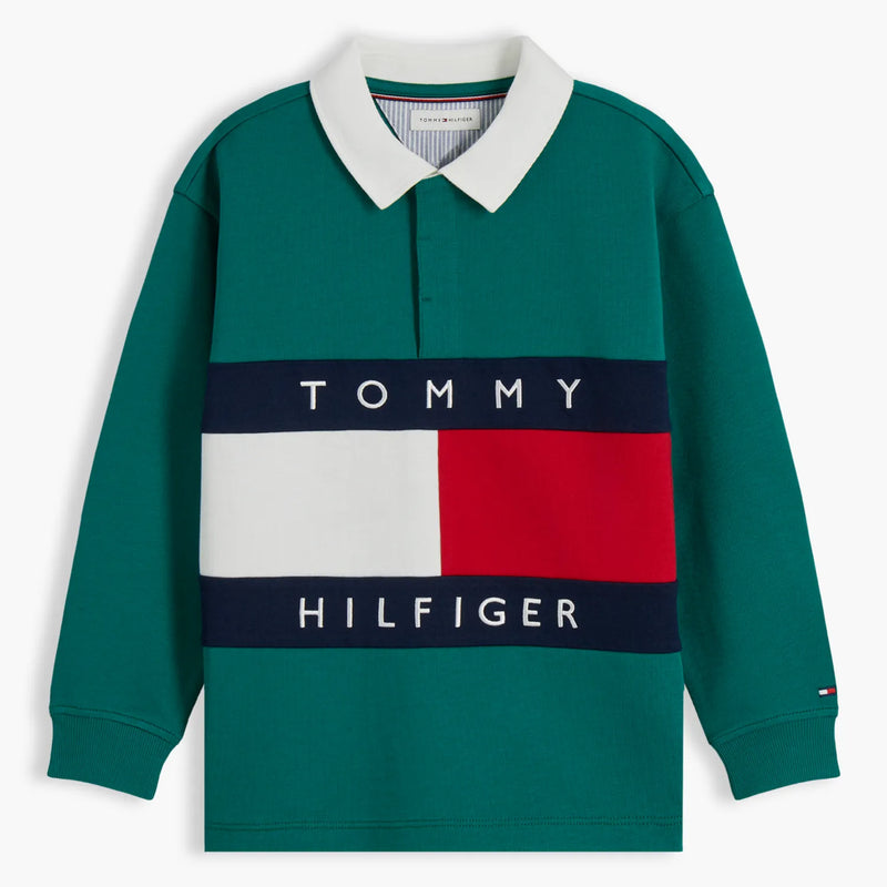 Tommy Hilfiger boy's heritage flag rugby shirt - kb10931.