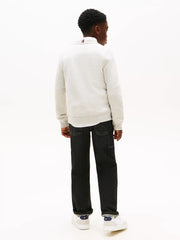 Rear view of the Tommy Hilfiger heritage flag sweatshirt.