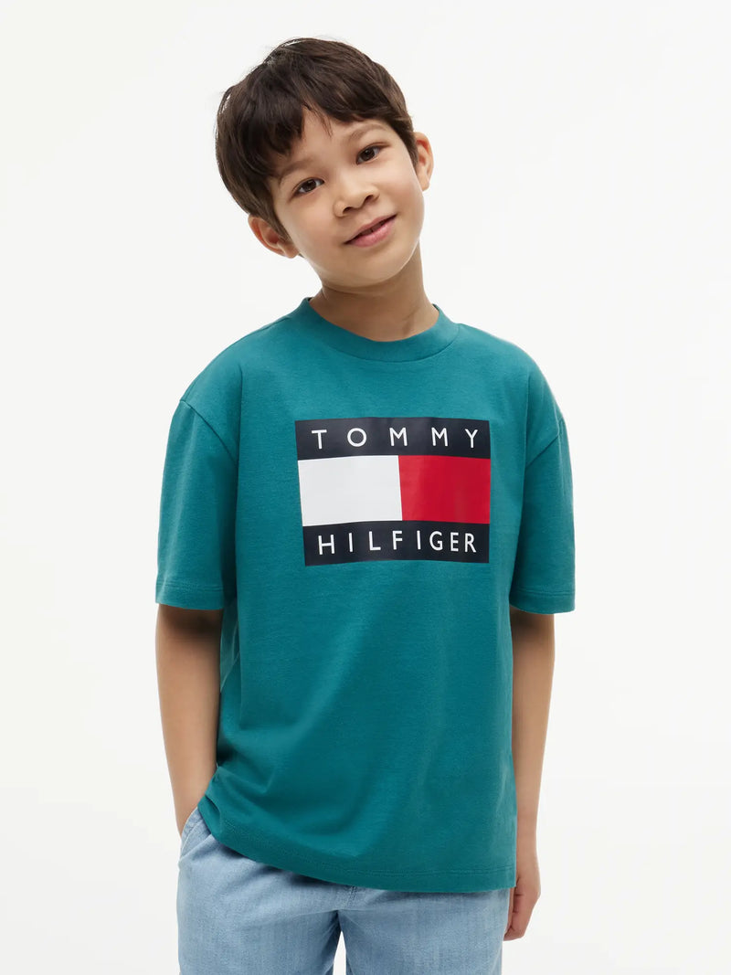 Closer look at the Tommy Hilfiger heritage flag t-shirt.