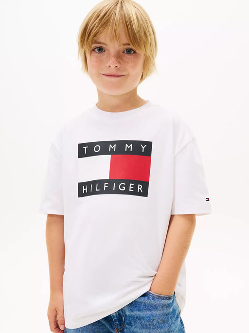 Closer look at the Tommy Hilfiger heritage flag t-shirt.