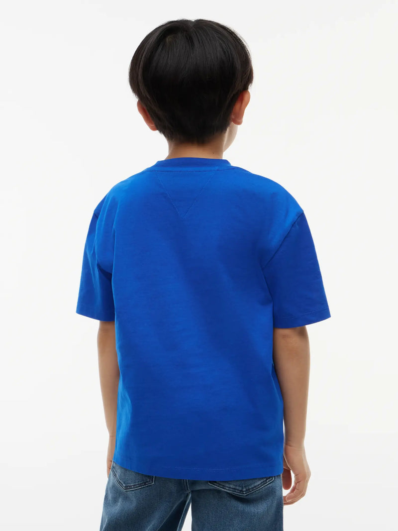 Rear view of the Tommy Hilfiger heritage t-shirt.