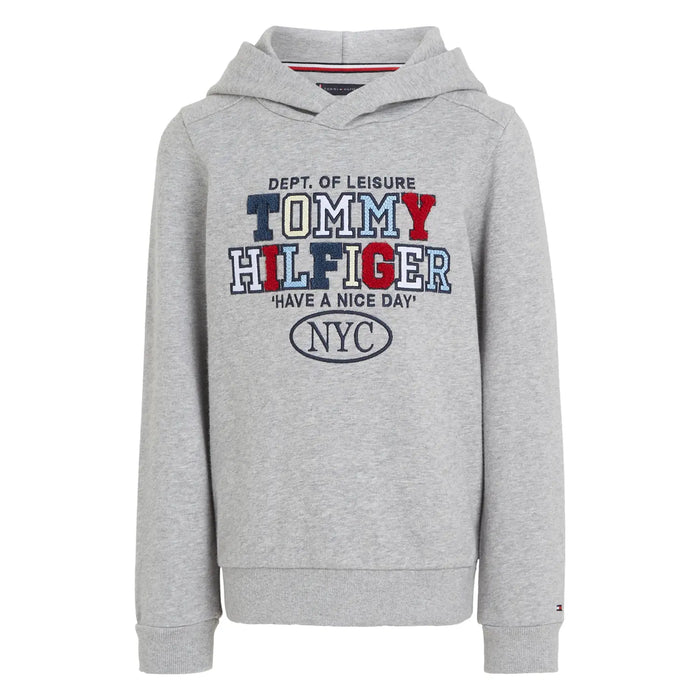 Tommy Hilfiger grey nyc logo hoodie - kb09050.