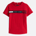 Tommy Hilfiger boy's red insert t-shirt - kb09351.