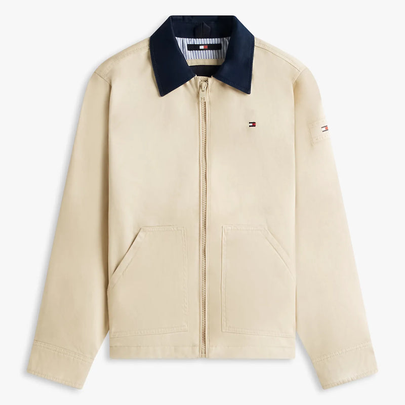 Tommy Hilfiger classic beige contrast collar jacket - kb10213.