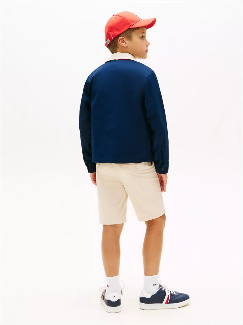 Back of the Tommy Hilfiger contrast collar jacket.