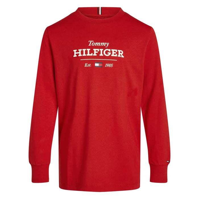 Tommy Hilfiger red long sleeve 1985 t-shirt - kb09633.